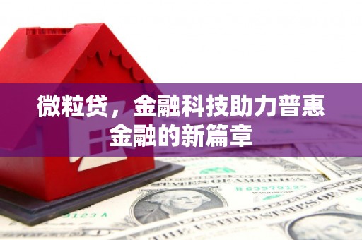 永康微粒贷，金融科技助力普惠金融的新篇章