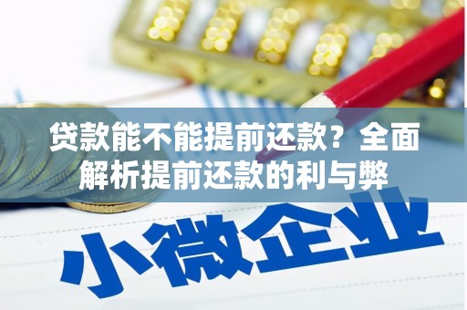 小店贷款能不能提前还款？全面解析提前还款的利与弊