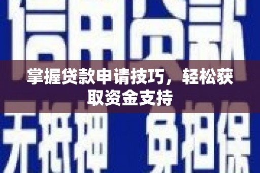 丰都掌握贷款申请技巧，轻松获取资金支持