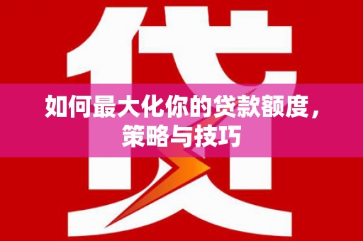 海东如何最大化你的贷款额度，策略与技巧