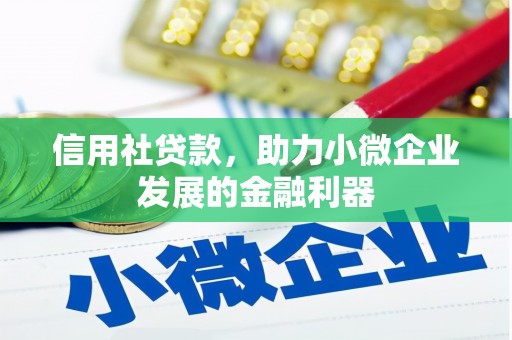 桑日信用社贷款，助力小微企业发展的金融利器