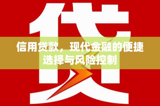 锡林郭勒信用贷款，现代金融的便捷选择与风险控制