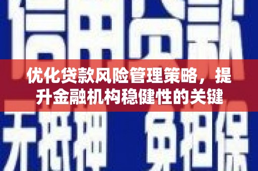 冀州优化贷款风险管理策略，提升金融机构稳健性的关键