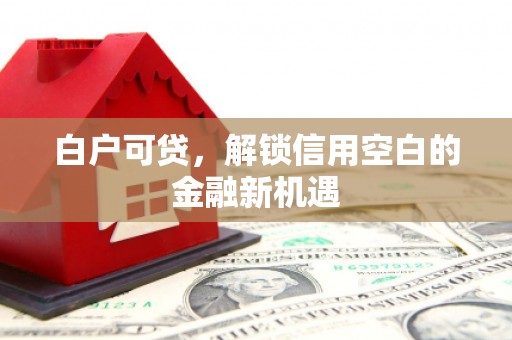 玉环白户可贷，解锁信用空白的金融新机遇