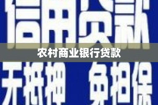 山阳农村商业银行贷款