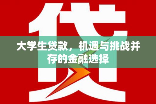 娄烦大学生贷款，机遇与挑战并存的金融选择