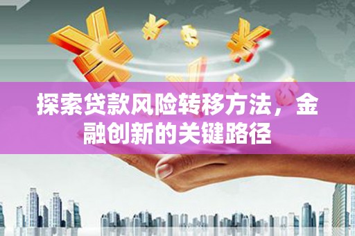 镇康探索贷款风险转移方法，金融创新的关键路径