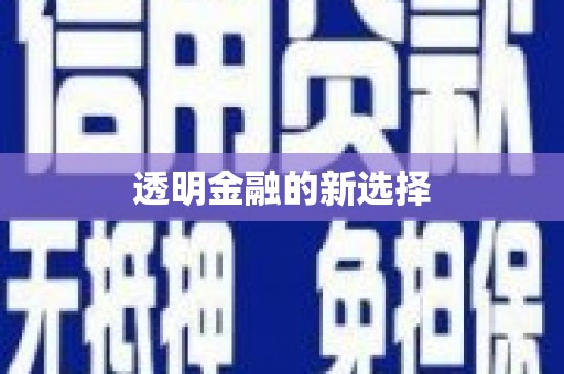 四川透明金融的新选择